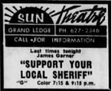 Sun Theatre - Ad June 10 1969 (newer photo)